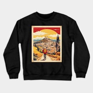 Camino de Santiago Spain Travel Tourism Retro Vintage Art Crewneck Sweatshirt